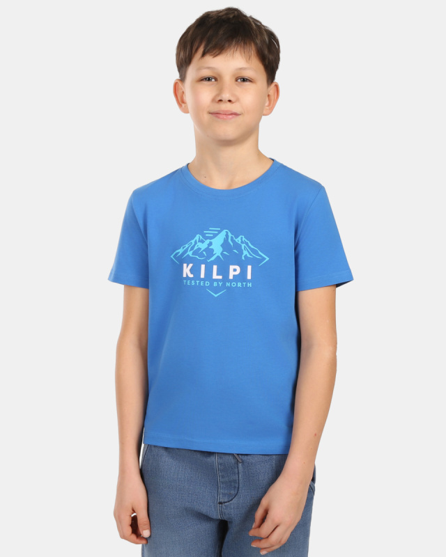 Chlapecké bavlněné tričko kilpi albion-jb modrá 134-140