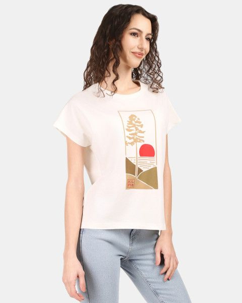 Dámské bavlněné tričko kilpi jersie-w bílá 38