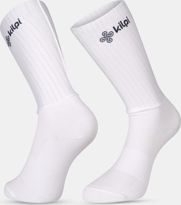 Unisex cyklistické ponožky KILPI Palma bílé Velikost: L