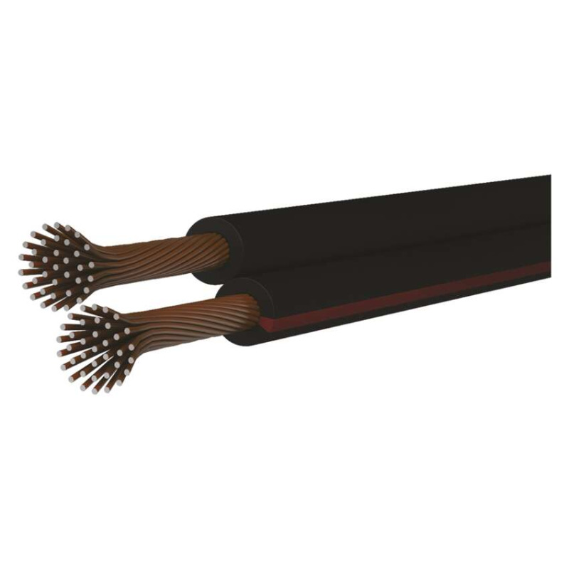 Dvojlinka nestíněná EMOS S8253, 2x 0,50 mm, ECO, černo-rudá, 100 m