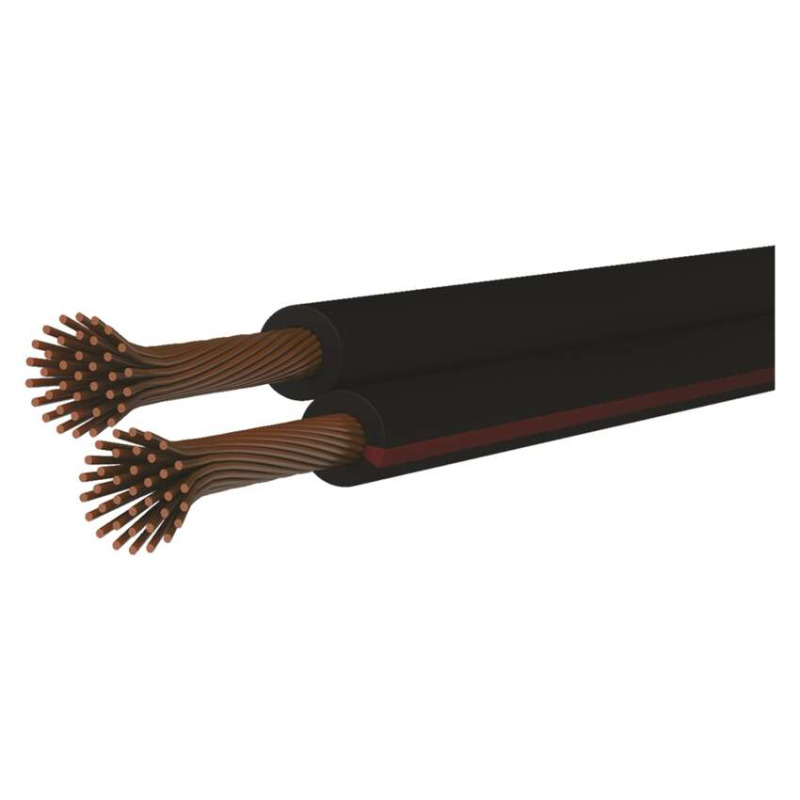 Dvojlinka nestíněná EMOS S8280, 2x 1,00 mm, černo-rudá, 100 m