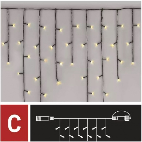 Osvětlení vánoční - nadstavitelný vodopád 1x2m-100 LED teplá bílá+ 5 cm přívodní kabel Anděl Přerov s.r.o.