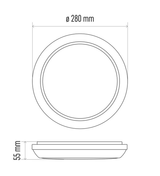 Emos lighting LED přisazené svítidlo DORI IP54, ø 280 mm, 24W Teplota světla: 4000K, Tvar: Kulaté