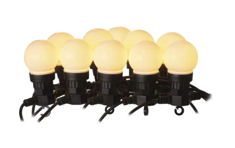 Emos lighting Žárovkový světelný řetěz 5m, 10x, IP44, mléčné žárovky
