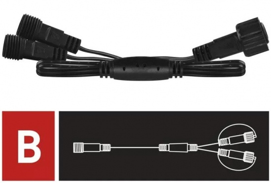 Rozbočovací kabel - 0,5 m rozbočovacího systému  Anděl Přerov s.r.o.