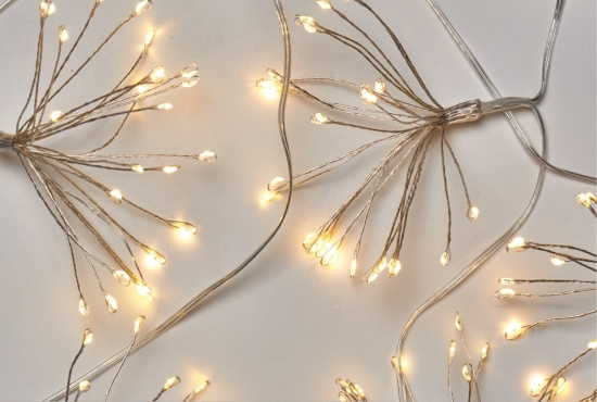 Závěs 5 x nano trsy, 150 LED, teplá bílá + časovač Anděl Přerov s.r.o.