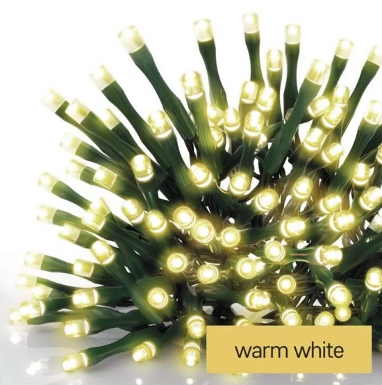 Osvětlení vánoční 12m-120 LED teplá bílá+5m přívodní kabel Anděl Přerov s.r.o.