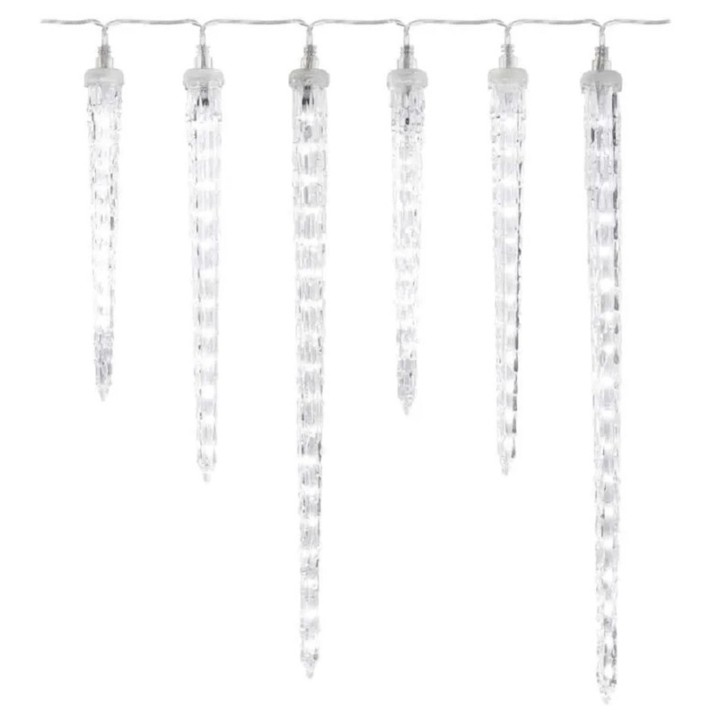 Rampouchy s padajícím efektem řetěz 2 m, 6 ks, 160 LED studená bílá Anděl Přerov s.r.o.