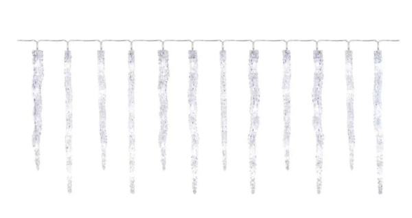 Rampouchy 12 ks svítící řetěz 3,6 m, 60 LED studená bílá Anděl Přerov s.r.o.