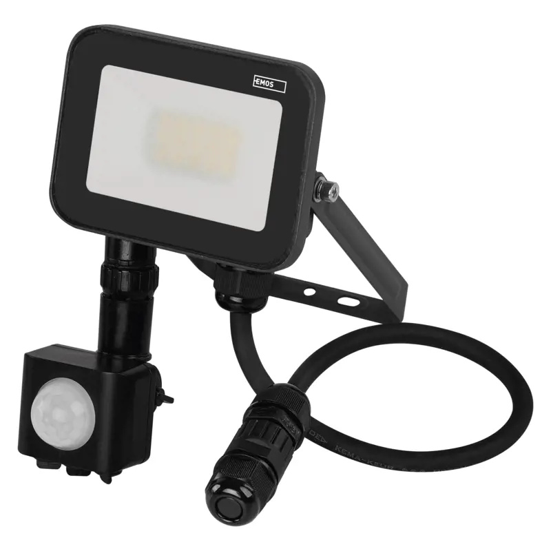 Emos lighting LED reflektor INOVO s pohybovým čidlem, 10W, antracit,  neutrální bílá 1531242712