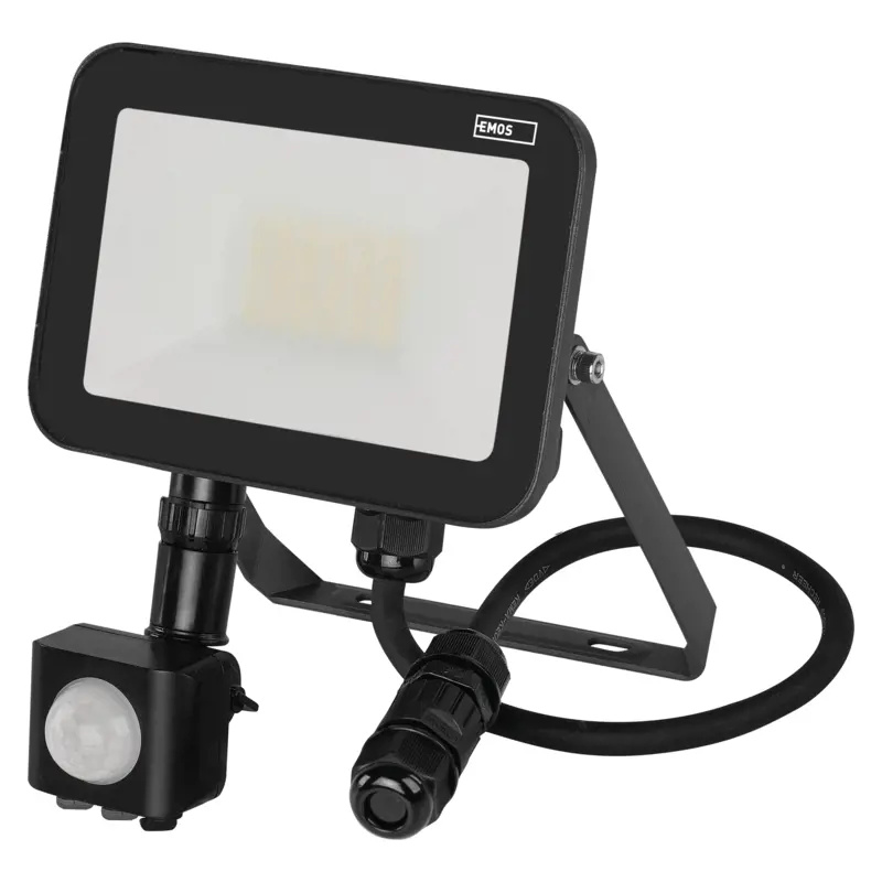 Emos lighting LED reflektor INOVO s pohybovým čidlem, 20W, antracit,  neutrální bílá 1531242722