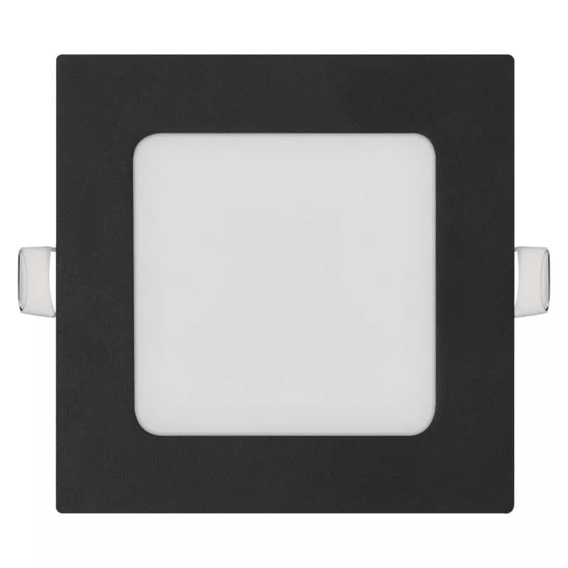 Emos lighting LED zápustný panel NEXXO, 12cm, 7W, CCT, čtvercový, černý/stříbrný Barva: Černá