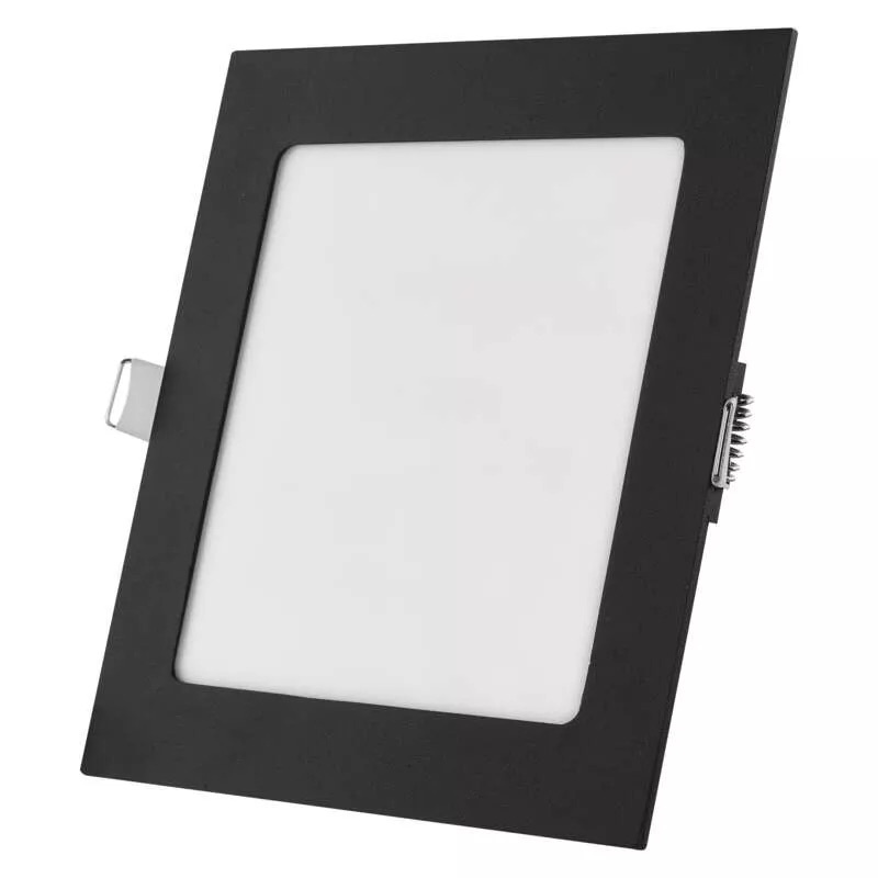 Emos lighting LED zápustný panel NEXXO, 17,5cm, 12,5W, CCT, čtvercový, černý/stříbrný Barva: Černá