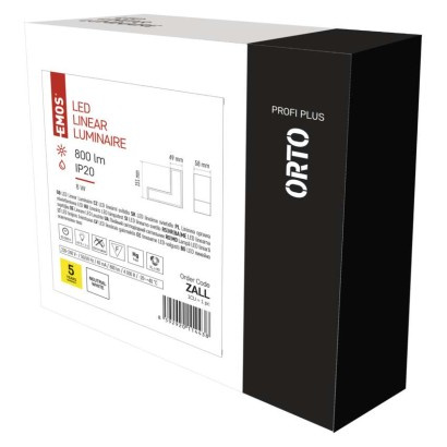 Emos lighting LED lineární svítidlo ORTO LCON 8W neutrální bílá 1543081000