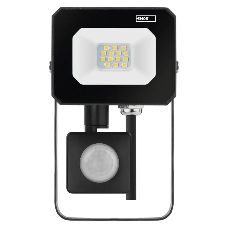 Emos lighting LED reflektor SIMPO s pohybovým čidlem, 10 W, černý, neutrální bílá 1531231300