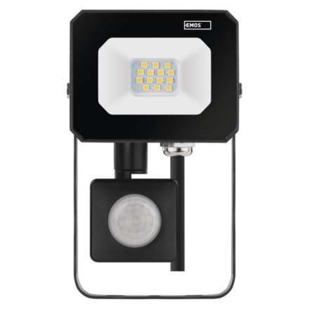 Emos lighting LED reflektor SIMPO s pohybovým čidlem, 10 W, černý, neutrální bílá 1531231300