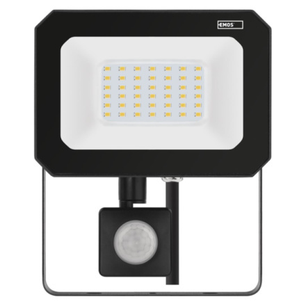 Emos lighting LED reflektor SIMPO s pohybovým čidlem, 30 W, černý, neutrální bílá 1531233300