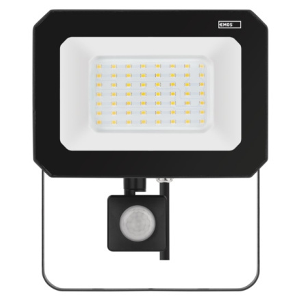 Emos lighting LED reflektor SIMPO s pohybovým čidlem, 50 W, černý, neutrální bílá 1531234300