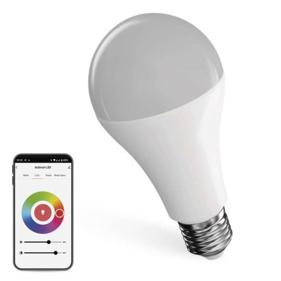 Emos lighting Chytrá LED žárovka GoSmart A65 / E27 / 14 W (94 W) / 1 400 lm / RGB / stmívatelná / Zigbee 1525753502