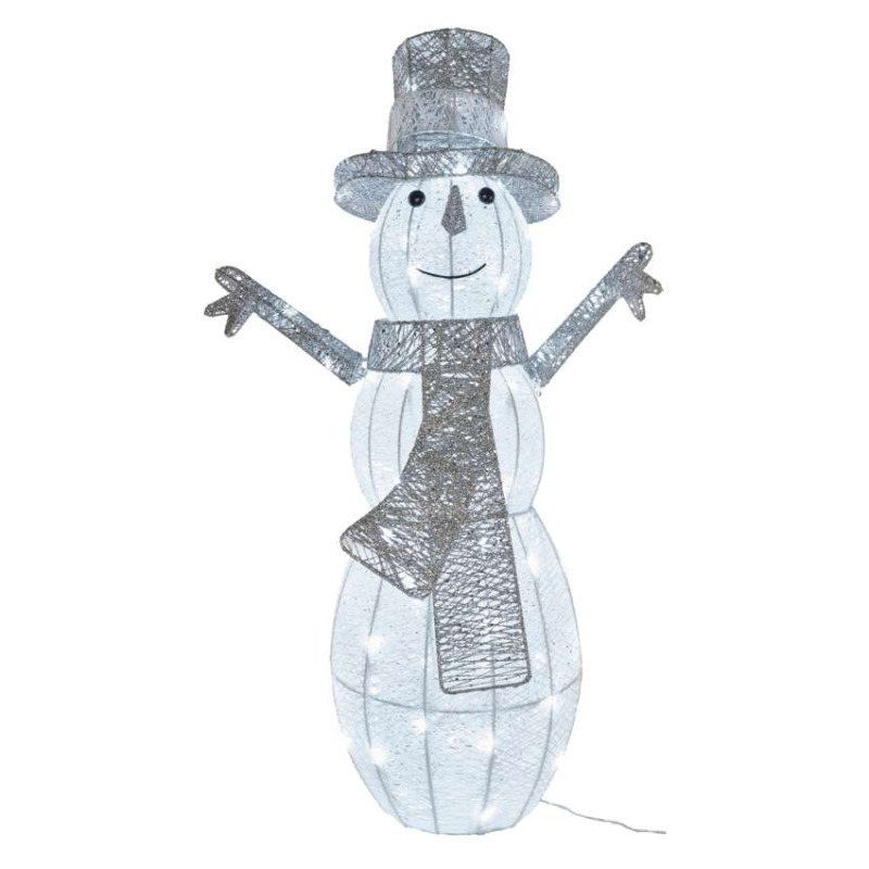 EMOS DCFC33 80LED RATTAN SNOWMAN  IP44 CW