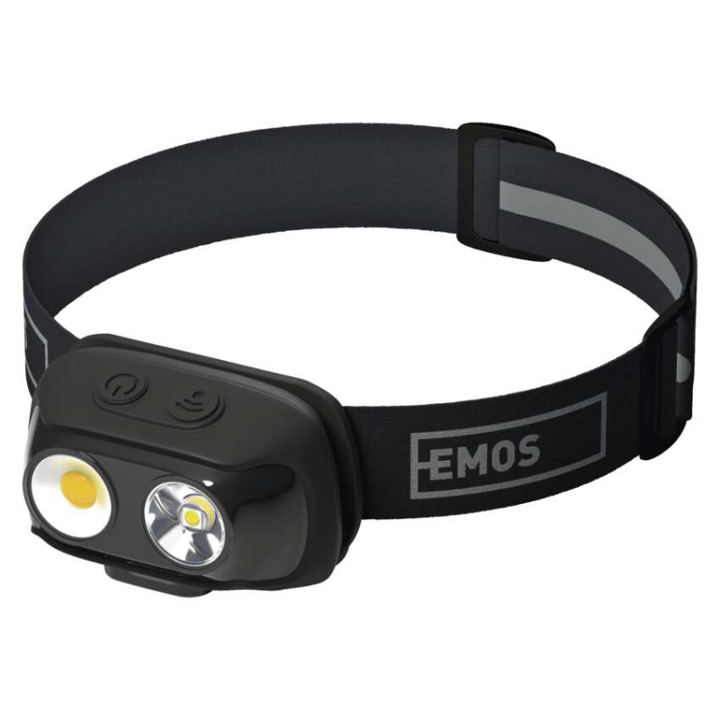 EMOS P3542 NABÍJECÍ ČELOVKA COB LED + LED TEPLÁ/NEUTRÁL. BÍLÁ
