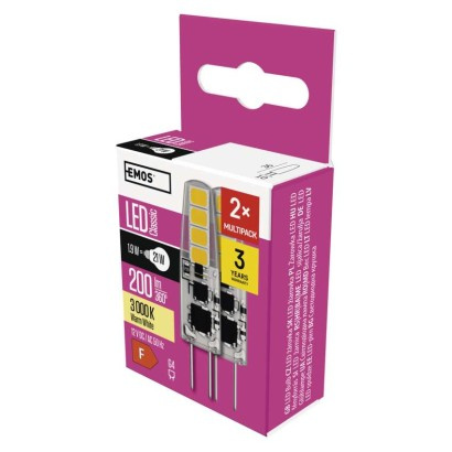 Emos lighting LED žárovka Classic JC / G4 / 1,9 W (21 W) / 200 lm / teplá bílá 1525735202