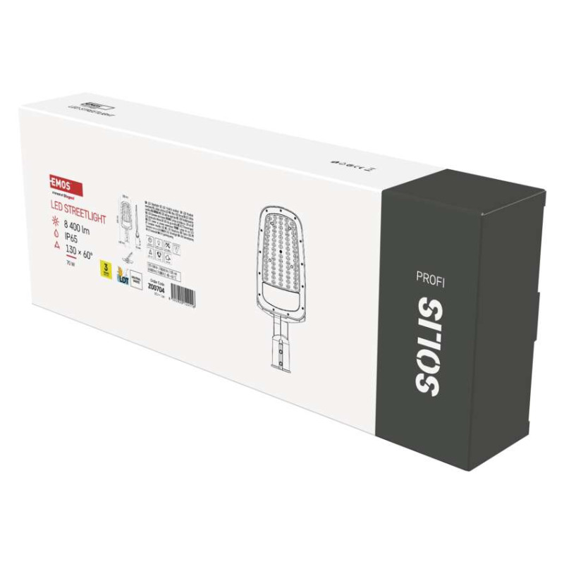 Emos lighting LED veřejné svítidlo SOLIS 70W, 8400 lm, neutrální bílá 1536020002