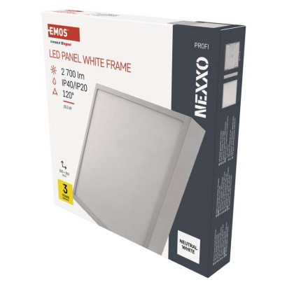 Emos lighting LED přisazené svítidlo NEXXO, čtvercové, bílé, 28,5W, neutrální bílá 1539085281