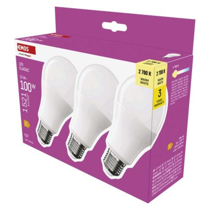 Emos lighting LED žárovka Classic A60 / E27 / 13 W (100 W) / 1521 lm / teplá bílá 1525733285