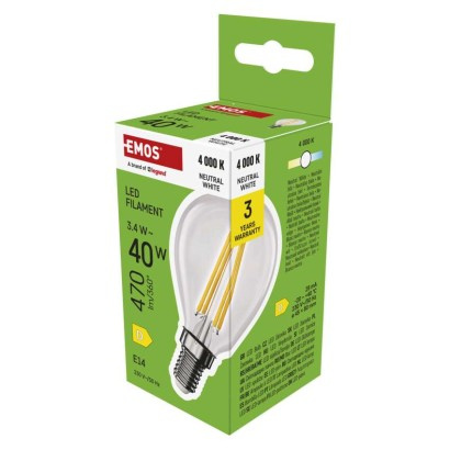 Emos lighting LED žárovka Filament Mini Globe / E14 / 3,4 W (40 W) / 470 lm / neutrální bílá 1525731449