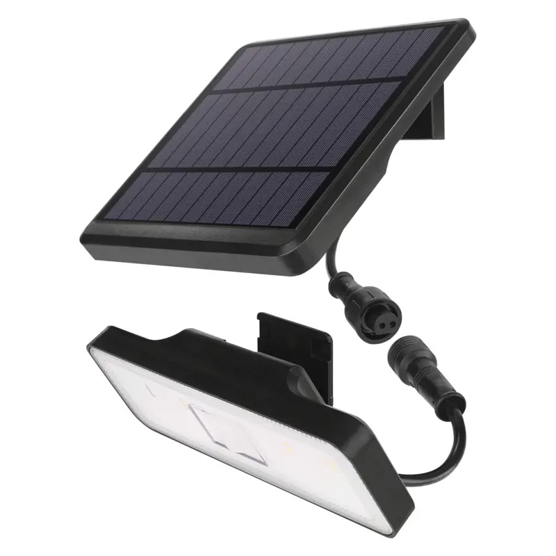 EMOS Solární LED reflektor SUNNO s pohybovým čidlem, černý, neutrální bílá 1552112000