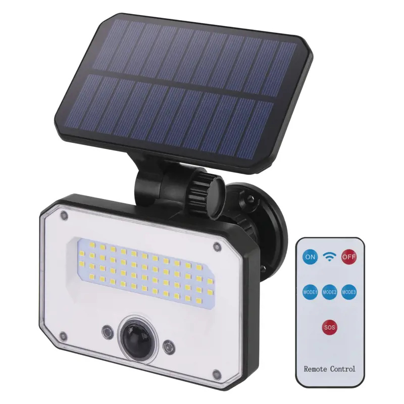 EMOS Solární LED reflektor SPILO s pohybovým čidlem, černý, teplá bílá 1552131000