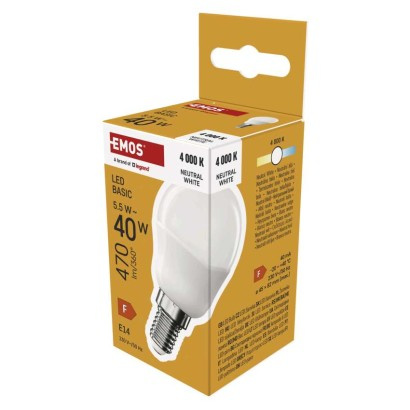 Emos lighting LED žárovka Basic Mini Globe / E14 / 5,5 W (40 W) / 470 lm / teplá bílá 1525741451