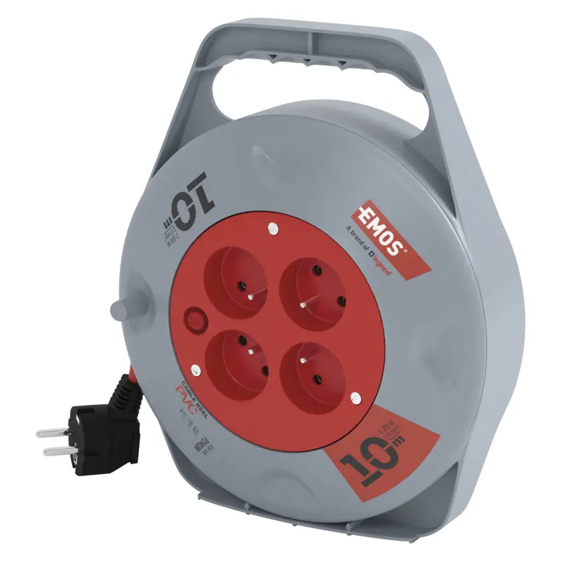 EMOS PVC Naviják 4z/10m 1,0mm, IP20