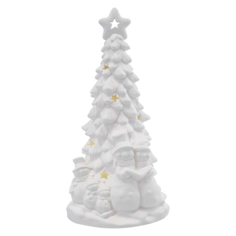 EMOS DCLW31 4LED CERAMIC TREE SNOWMAN 2AA WW