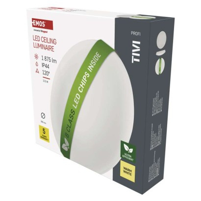 Emos lighting LED přisazené svítidlo TIVI, B CLASS, kruhové bílé 12,5W, IP44, teplá bílá 1539084120