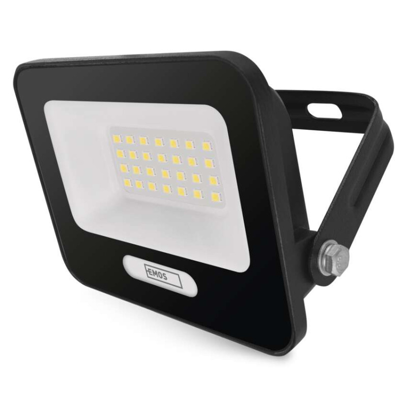 EMOS LED reflektor GLARO 20W, černý, IP65, 2000 lm, neutrální bílá 1531222400