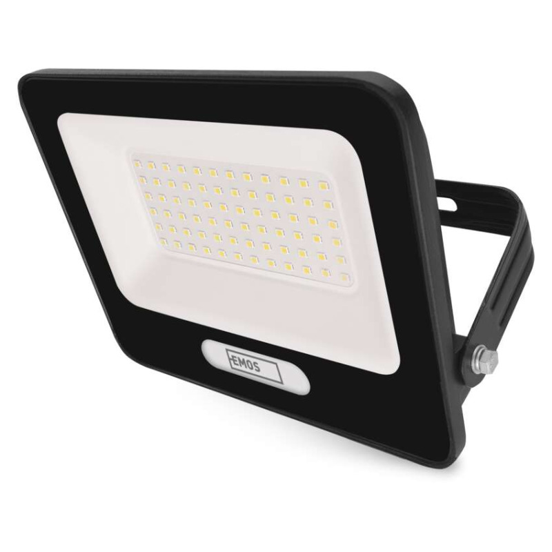 EMOS LED reflektor GLARO 50W, černý, IP65, 5000 lm, neutrální bílá 1531224400