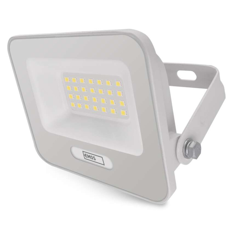 EMOS LED reflektor GLARO 20W, bílý, IP65, 2000 lm, neutrální bílá 1531222401