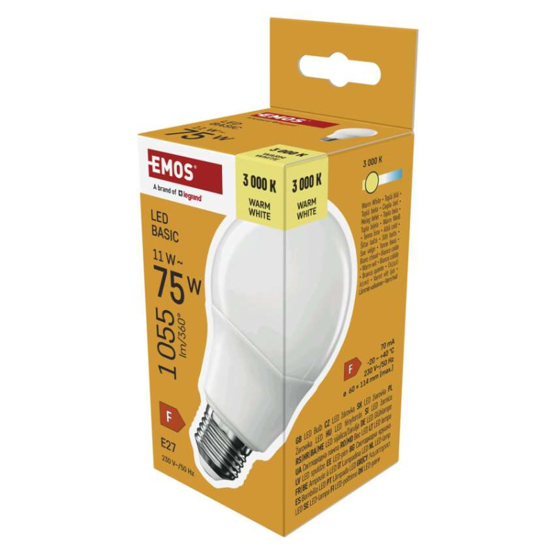 EMOS ZL5F57 LED BASIC A60 11W(75W) 1055lm E27 WW