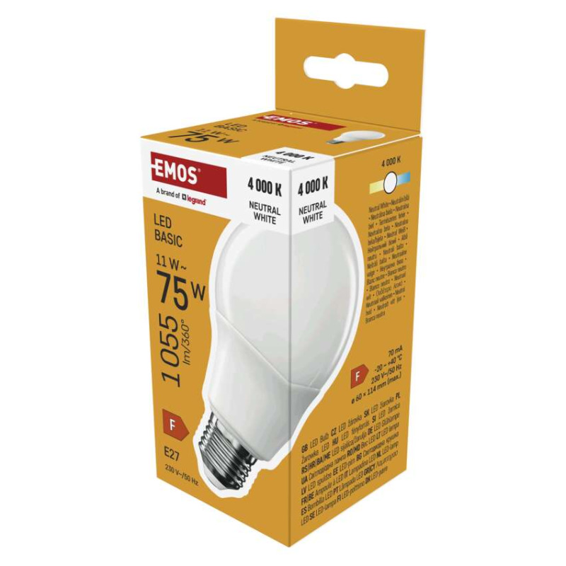 EMOS ZL5F58 LED BASIC A60 11W(75W) 1055lm E27 NW