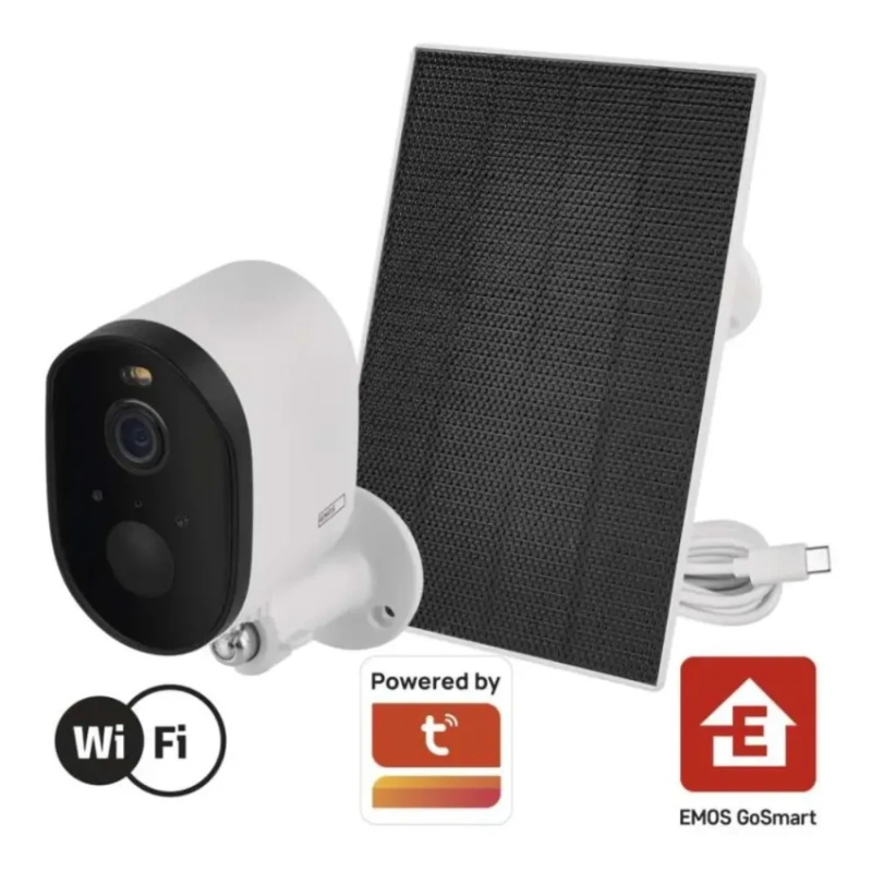 EMOS GoSmart Venkovní bateriová kamera IP-1150 SNAP s WiFi a solárním panelem