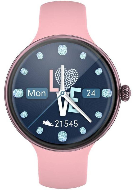 Chytré hodinky IMMAX Lady Music Fit / 1,1" (2,8 cm) TFT LCD displej / 320 x 320 px / 4 GB / růžová Varianta: ivi1