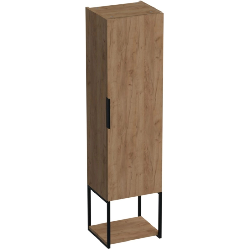 A-Interiéry Doplňková koupelnová skříňka vysoká Kubo Go V 130 P/L zlatý dub