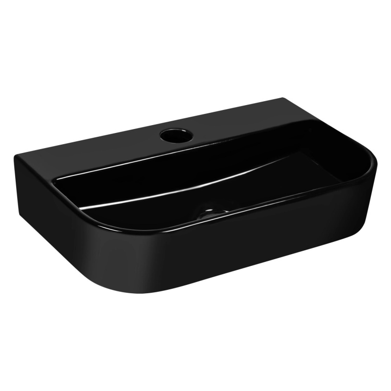 A-Interiéry Keramické umyvadlo na desku Benny 380 černé