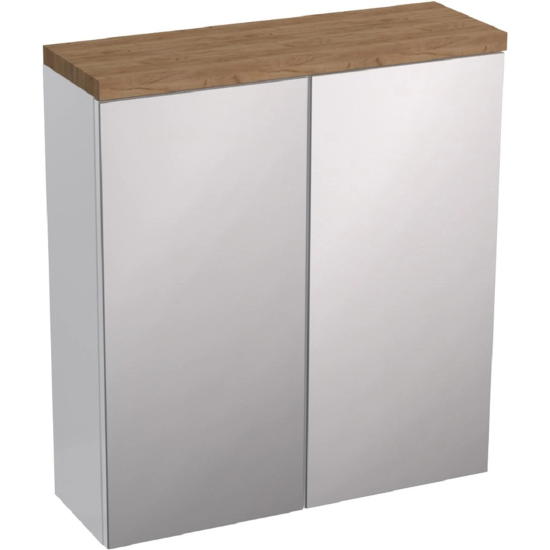 A-Interiéry Zrcadlová skříňka bez osvětlení Ori W 60 ZS, bílá/dub