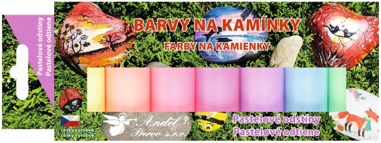 Barvy na kamínky akrylové 7 x 15 g Pastel, mat  Anděl Přerov s.r.o.