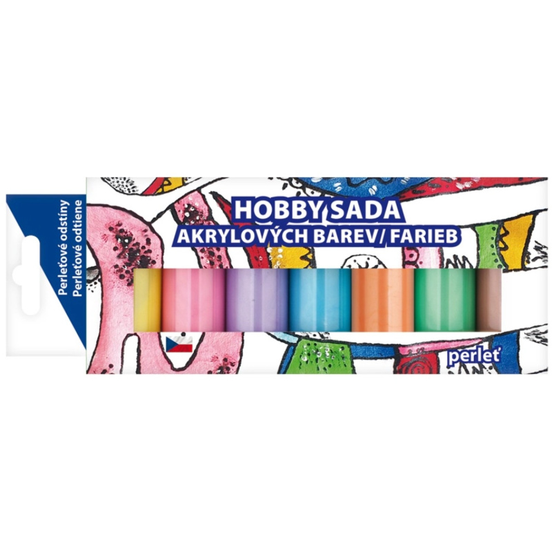 Sada akrylových barev 7 x 15 g, Perleť Anděl Přerov s.r.o.