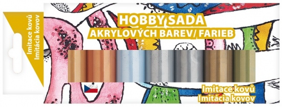Sada akrylových barev 7 x 15 g, Imitace kovů Anděl Přerov s.r.o.