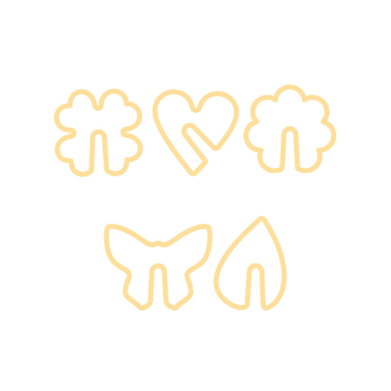 Vykrajovátka perníčků na hrnek DELÍCIA, 5 ks, příroda